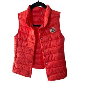 0151 Moncler Down Puffer Vest Red Kids 8T